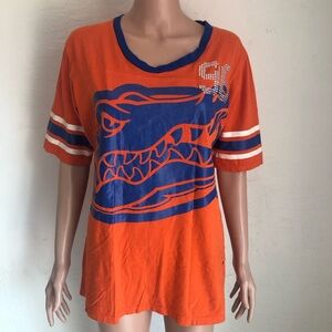Emerson Street Florida Gators Orange/Blue Oversized Shirt Women’s Size S V-Neck